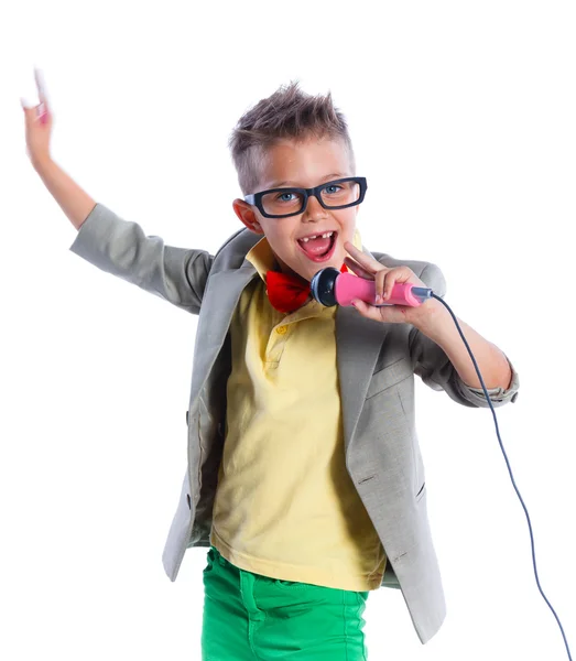 Pequeño cantante y showman — Foto de Stock