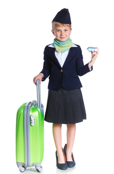 Kleine Stewardess — Stockfoto