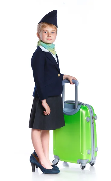 Kleine Stewardess — Stockfoto