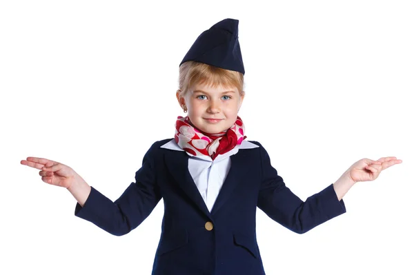 Kleine Stewardess — Stockfoto