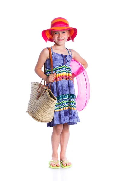 Little beach girl — Stock Photo, Image