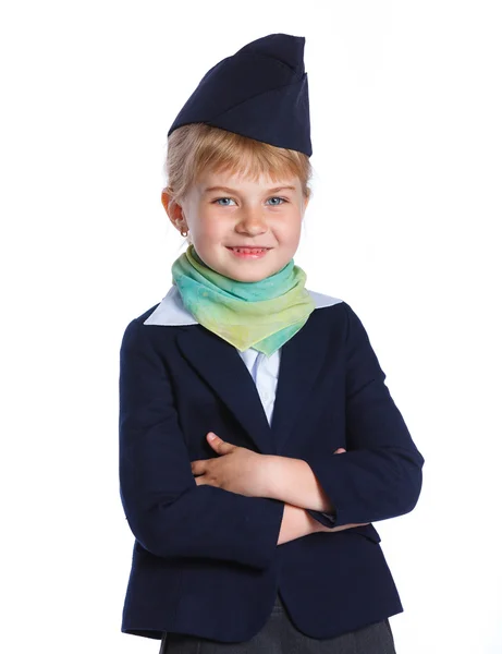 Kleine Stewardess — Stockfoto