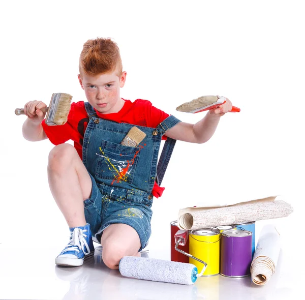 Little painter. — Stock Photo, Image