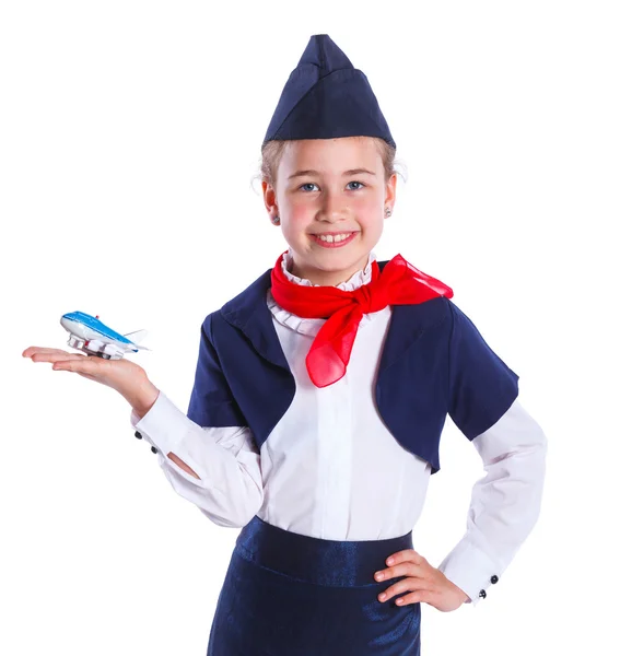 Kis stewardess — Stock Fotó