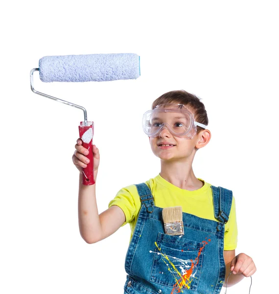 Little painter boy. — Stock Photo, Image