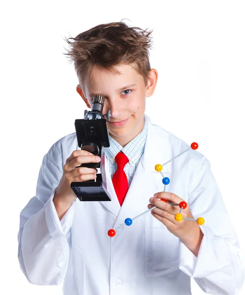Jovem química entusiasta — Fotografia de Stock