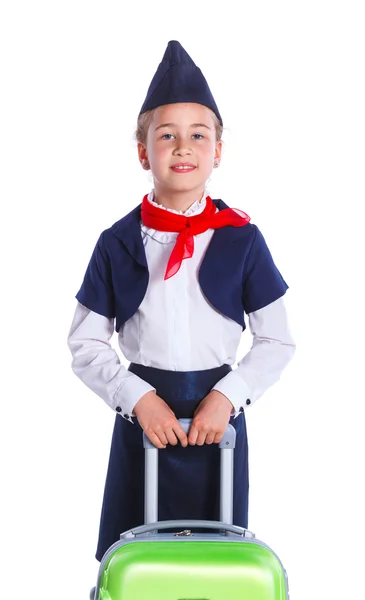 Charming Little Stewardess — Stock Photo, Image