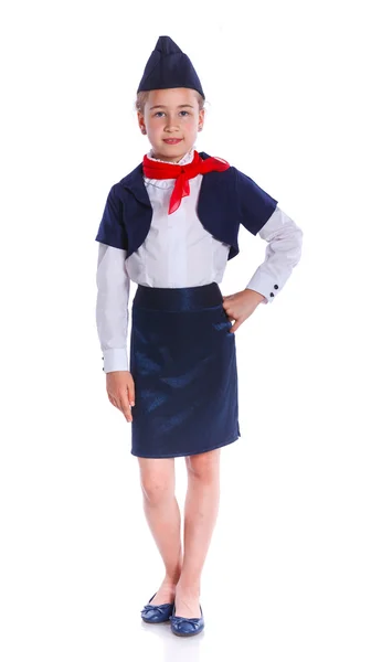 Charming Little Stewardess — Stock Photo, Image