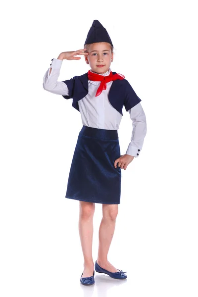 Charmante kleine Stewardess — Stockfoto