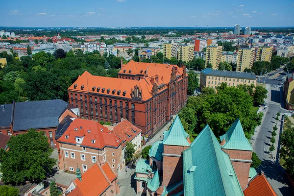 Вид с воздуха на Вроцлав, Польша — стоковое фото
