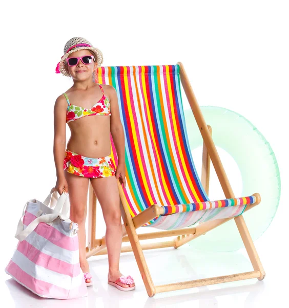 Beach cute girl — Stock Photo, Image