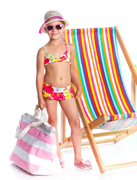 Beach cute girl — Stock Photo, Image