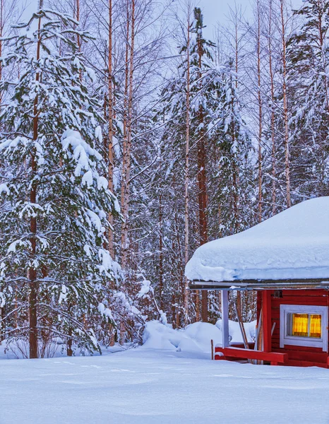 Casa vermelha. Finlândia — Fotografia de Stock