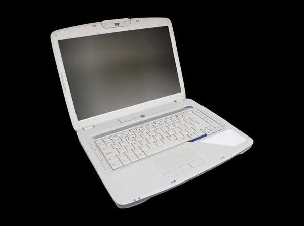 Ein weißer Laptop — Stockfoto