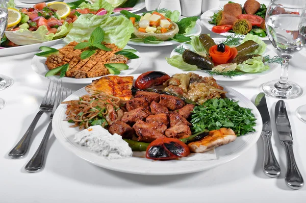 Turkish shish kebab — Stock Photo, Image