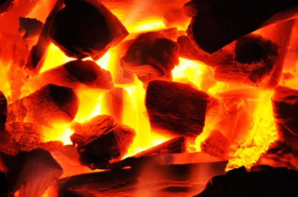 Barbacoa fuego de carbón — Foto de Stock