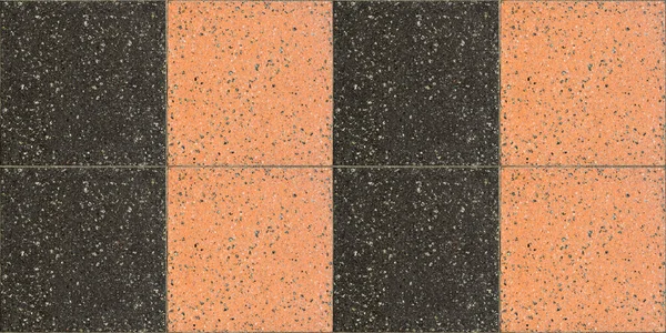 Black End Orange Colored Square Paving Stone Tiled Stone Seamless — Stock Photo, Image