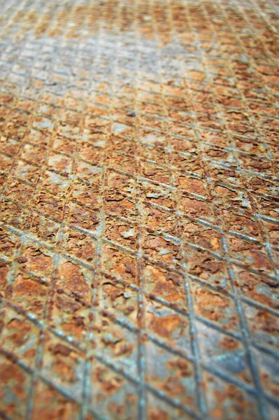 Superfície Placa Metal Enferrujado Rusty Metal Textura Fundo — Fotografia de Stock