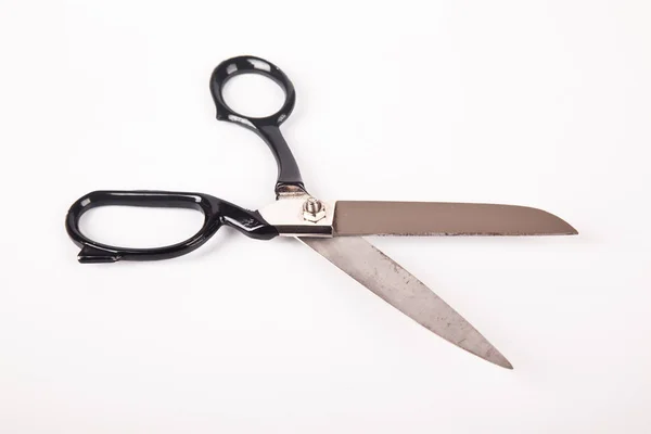 Velmi Ostré Retro Profesionální Krejčovské Nůžky Izolované Bílém Pozadí — Stock fotografie