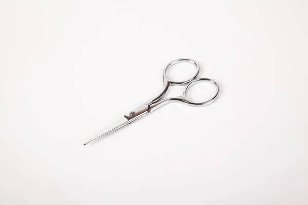 Very Sharp Retro Professional Small Tailor Scissors Isolated White Background — Stock Photo, Image