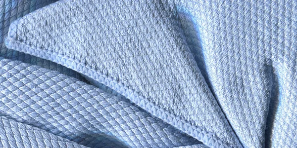 Textura Textil Color Azul Tejido Arrugado Grueso Alta Calidad Azul — Foto de Stock