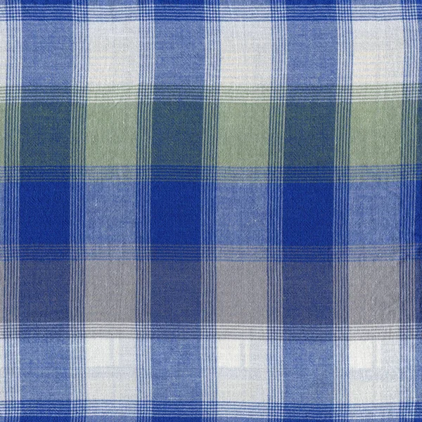 Blue Classic Plaid Fabric Background Pattern Geometric Abstract Design Gingham — Stock Photo, Image