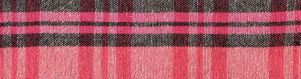 Pink Black Classic Plaid Fabric Background Pattern Geometric Abstract Design — Stock Photo, Image