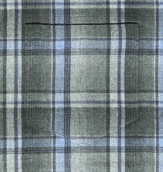 ブルー古典的な再生ファブリック 背景パターン幾何学抽象的なデザイン シャツポケット — ストック写真