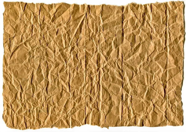 褐色和米黄色的纸板细节 白色背景隔离 — 图库照片