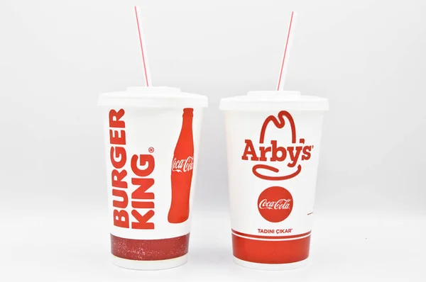 Burger King Arby Restaurants Given Drink Coca Cola Given Dessa — Stockfoto