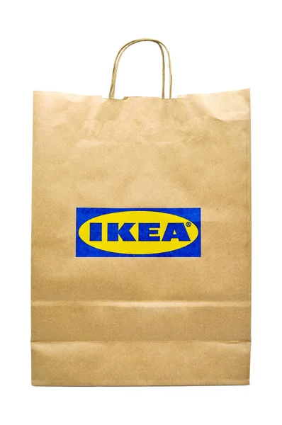 Sacchetti Carta Utilizzati Nei Negozi Miglioramento Domestico Turchia Ikea Sacchetto — Foto Stock