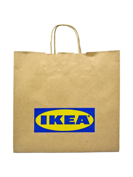 Sacchetti Carta Utilizzati Nei Negozi Miglioramento Domestico Turchia Ikea Sacchetto — Foto Stock