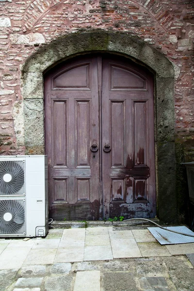 Turkey One Old Brown Wooden Gates History Ancient Hagia Sophia — ストック写真