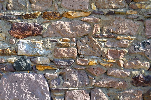 Sturdy Beige Purple Cut Stone Wall Good Backgrounds Seamless Lined — Stock Photo, Image