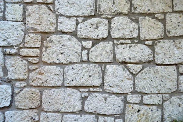 Sturdy Yellow Beige Cut Stone Wall Good Backgrounds Seamless Lined — Stock Photo, Image