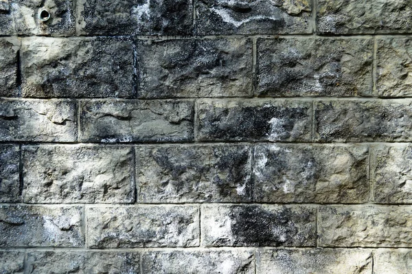 Sturdy White Gray Cut Stone Wall Good Backgrounds Seamless Lined — Stock Photo, Image