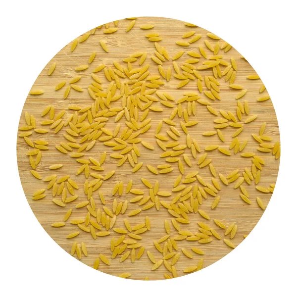 Raw Fresco Sano Secco Orzo Biologico Noodle Piede Sfondo — Foto Stock