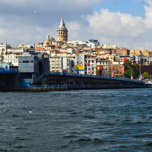 Galata Bridge Galata Tower One Most Visited Places Istanbul Bosphorus — Stock Photo, Image