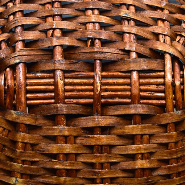 Rattan Wicker Texture Handmade Traditional Dry Branches Wicker Brown Texture — Stock Photo, Image