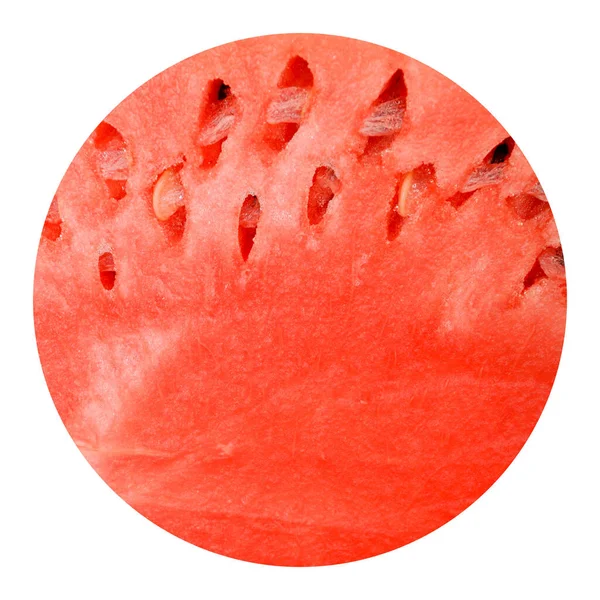 Green Crust Very Juicy Tropical Fruit Red Watermelon Cut Sliced — Fotografia de Stock