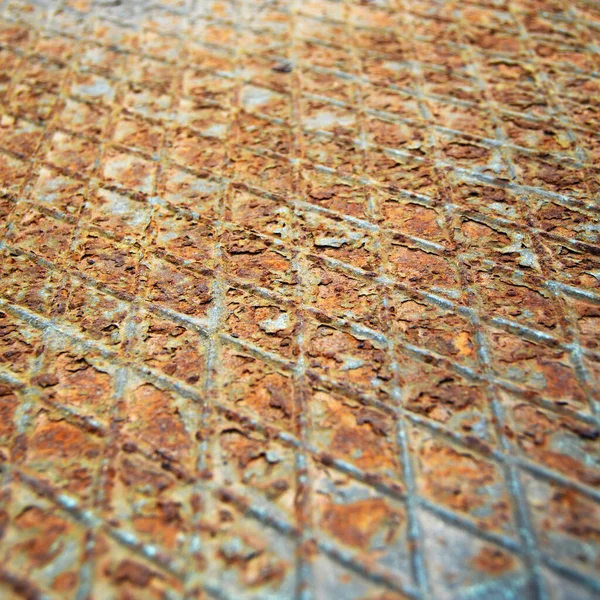 Superfície Placa Metal Enferrujado Rusty Metal Textura Fundo — Fotografia de Stock