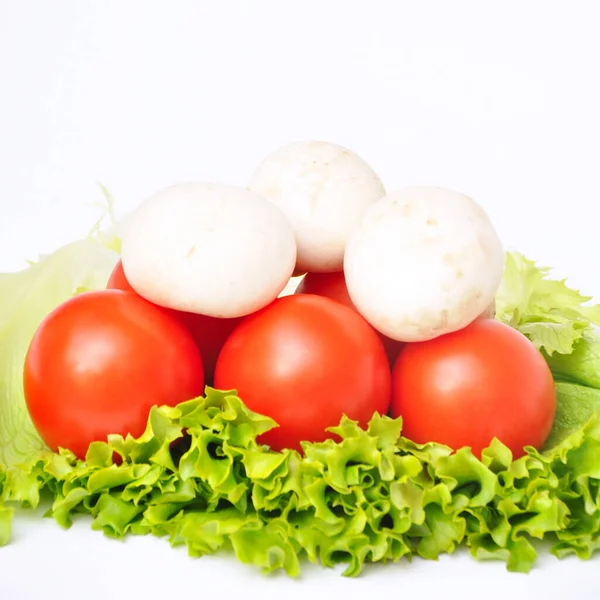 Assortment Organic Fresh Raw Healthy Vegetables Isolated White Background — Stock Photo, Image