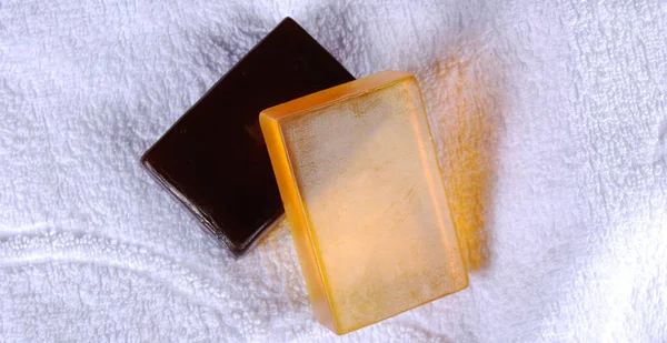 Orange Und Gelb Aromatische Und Duftende Seifenriegel — Stockfoto