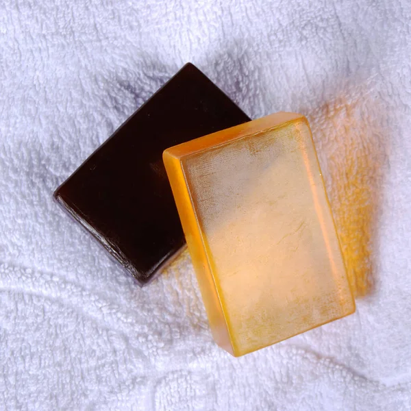 Orange Yellow Aromatic Fragrant Soap Bars — Stock Photo, Image