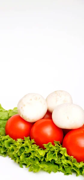Διανομή Των Βιολογικών Νωπών Ακατέργαστων Υγιεινών Λαχανικών Που Απομονώνονται Λευκό — Φωτογραφία Αρχείου