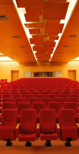 Современный Кинозал Пустой Красный Удобные Места Сиденья Кинотеатра Стул — стоковое фото