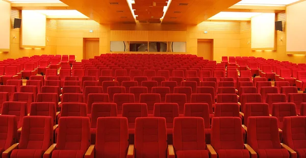 Сучасний Кінозал Порожні Червоні Зручні Сидіння Кінотеатри Або Стілець — стокове фото