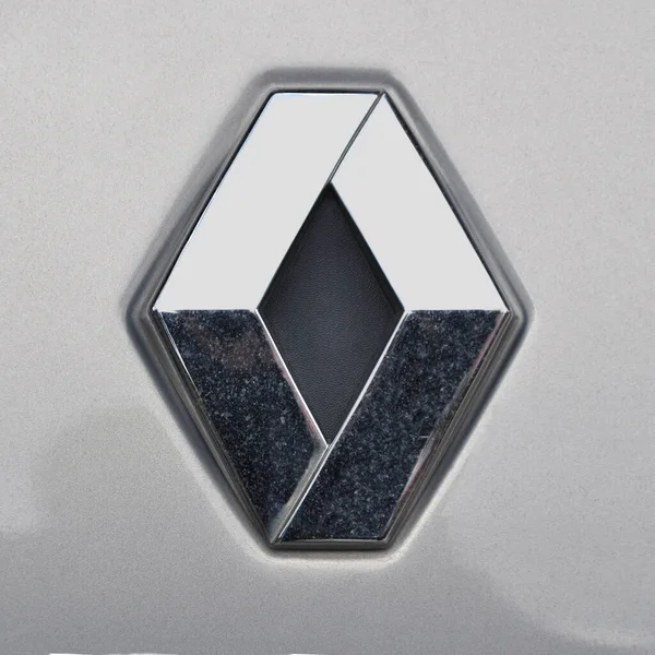 Logotipo Metal Cromado Renault Coche Lujo Ciudad Estambul Abril 2011 — Foto de Stock