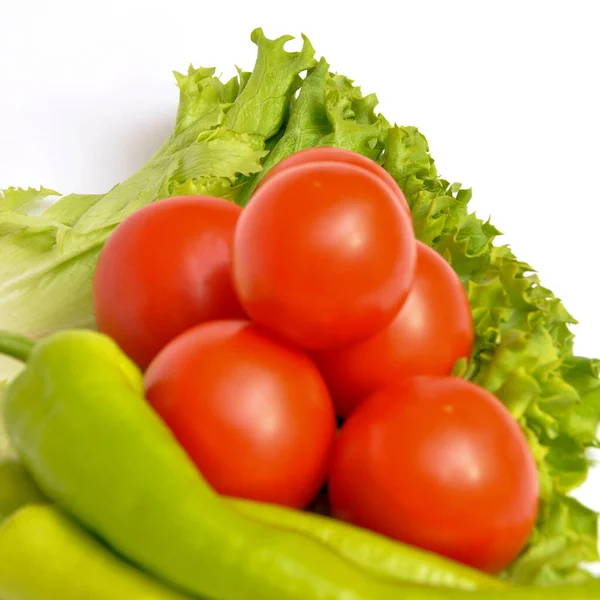 Sortiment Frischem Gesundem Gemüse Aus Biologischem Anbau Isoliert Auf Weißem — Stockfoto