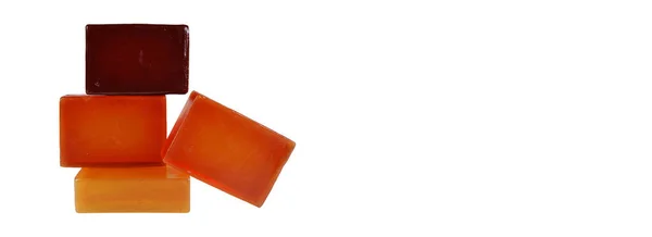 Pomarańczowe Żółte Aromatyczne Pachnące Batoniki Mydlane — Zdjęcie stockowe